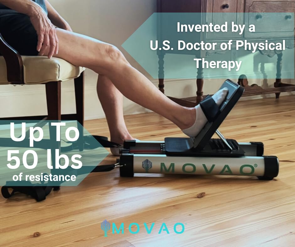 MOVAO Mini in-Bed Leg Press for Knee and Hip Replacement, ACL MCL or PCL Surgery Recovery Increasing Muscle Strength Exercising Physical Therapy Affordable & Portable